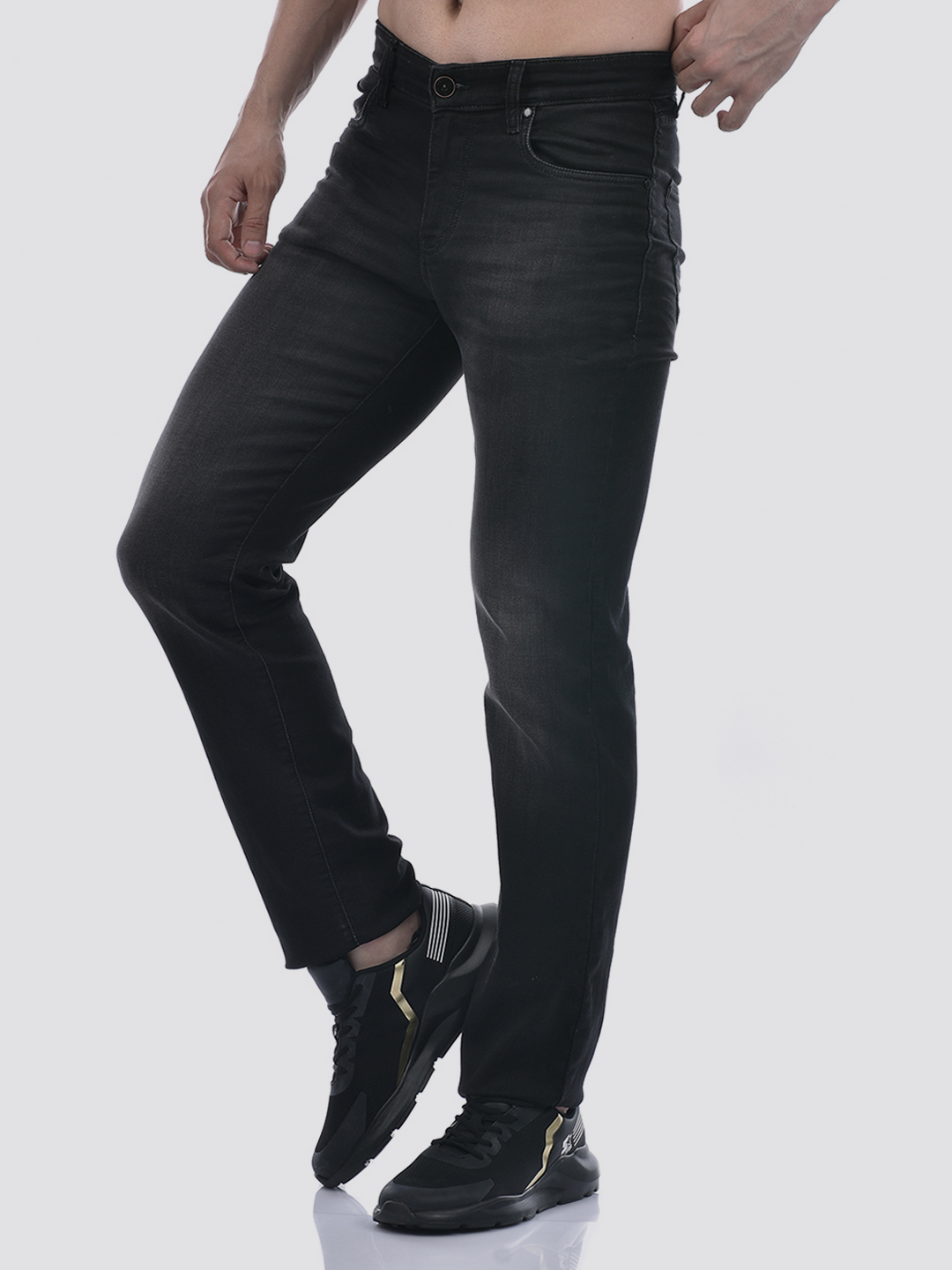 Numero Uno Men Black Regular Fit Sustainable Jeans